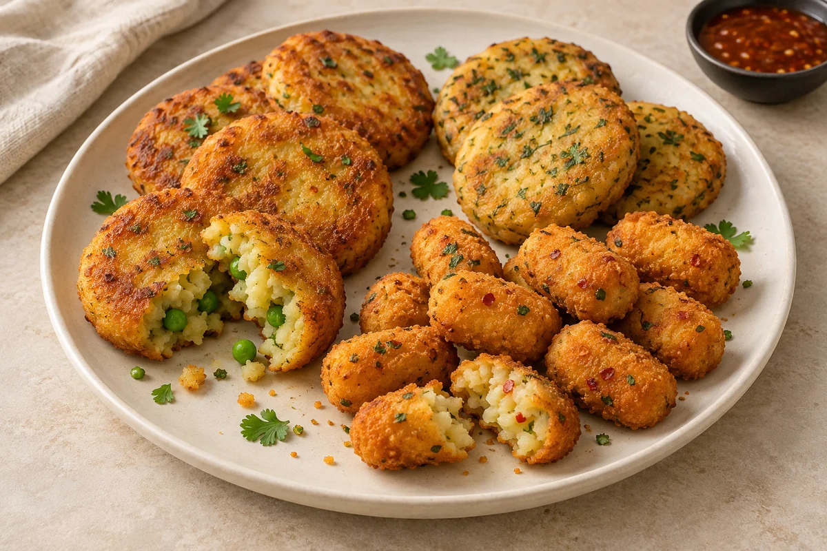 Potato Specialties served on a ceramic plate