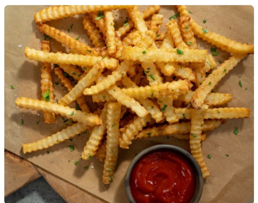 Skin on french fries
